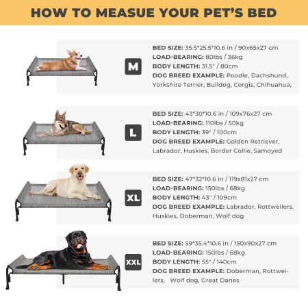 Veehoo Elevated Outdoor Raised Dog Bed Silver Sales image8 Veehoo Elevated Outdoor Raised Dog Bed Silver Sales image8