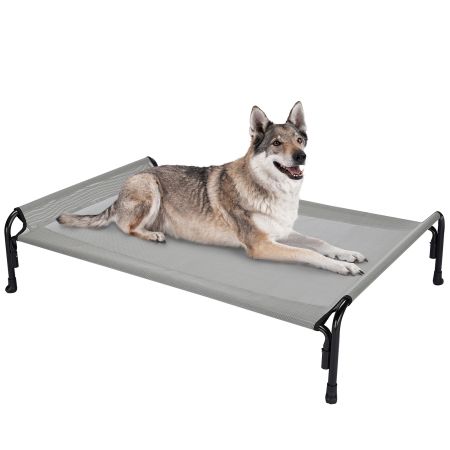 Veehoo Elevated Outdoor Raised Dog Bed Gray Sales image1