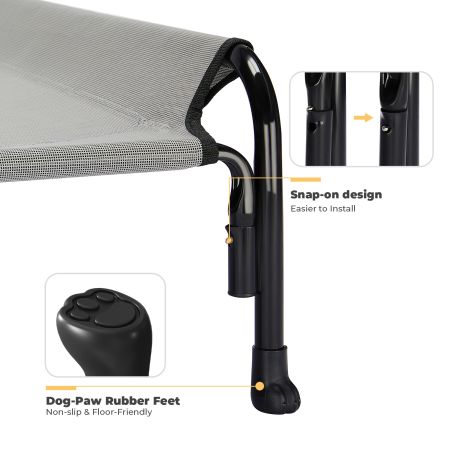 Veehoo Elevated Outdoor Raised Dog Bed Gray Sales image4