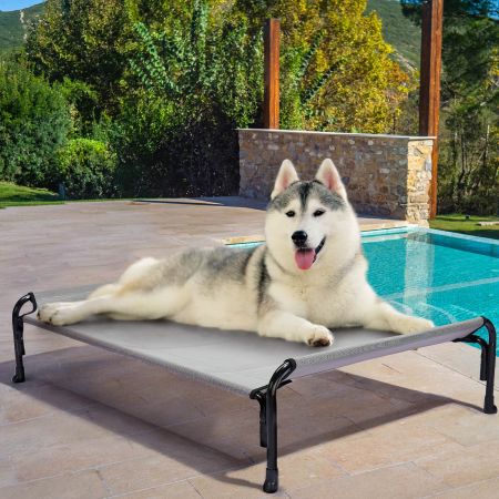 Veehoo Elevated Outdoor Raised Dog Bed Gray Sales image10