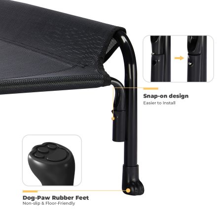 Veehoo Elevated Outdoor Raised Dog Bed Black Sales image4