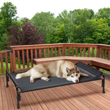 Veehoo Elevated Outdoor Raised Dog Bed Black Sales image9