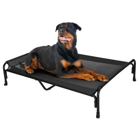 Veehoo Elevated Outdoor Raised Dog Bed Black Sales image1