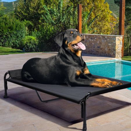 Veehoo Elevated Outdoor Raised Dog Bed Black Sales image11