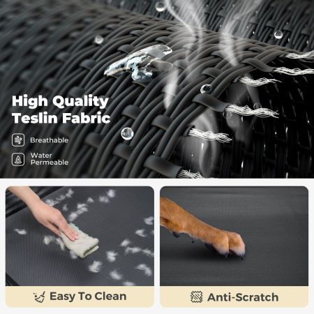 Veehoo Elevated Outdoor Raised Dog Bed Black Sales image6