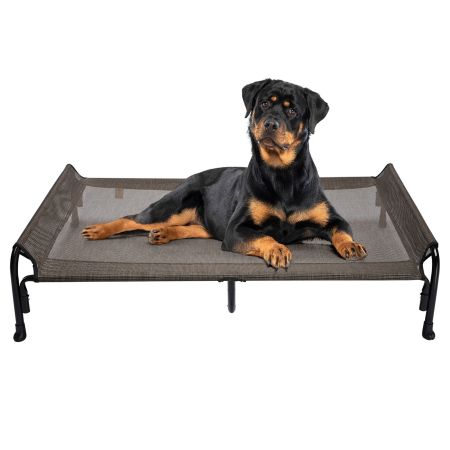 Veehoo Elevated Outdoor Raised Dog Bed Brown Elevated Cooling Beds image2