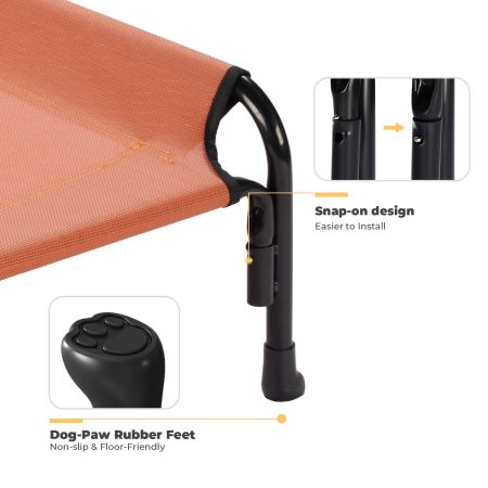 Veehoo Elevated Outdoor Raised Dog Bed Red Elevated Cooling Beds image3