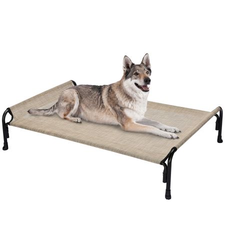Veehoo Elevated Outdoor Raised Dog Bed Beige Sales image1