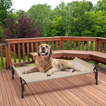 Veehoo Elevated Outdoor Raised Dog Bed Beige Sales image10