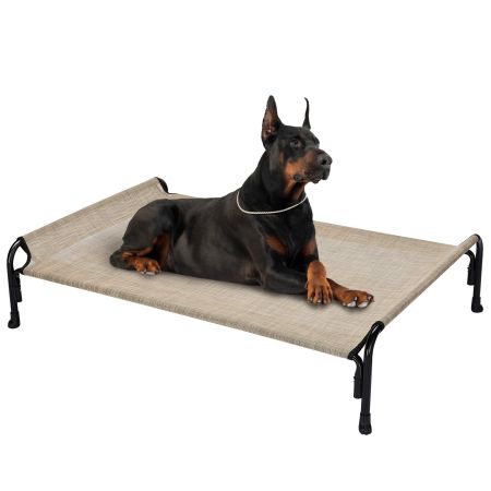 Veehoo Elevated Outdoor Raised Dog Bed Beige Sales image1