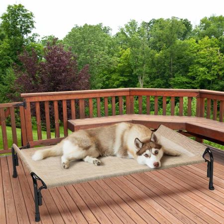 Veehoo Elevated Outdoor Raised Dog Bed Beige Sales image10