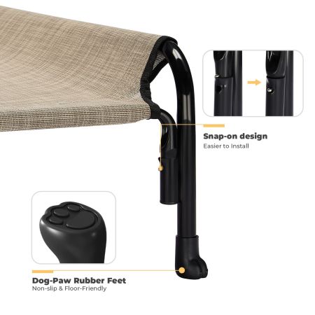 Veehoo Elevated Outdoor Raised Dog Bed Beige Sales image3 Veehoo Elevated Outdoor Raised Dog Bed Beige Sales image3