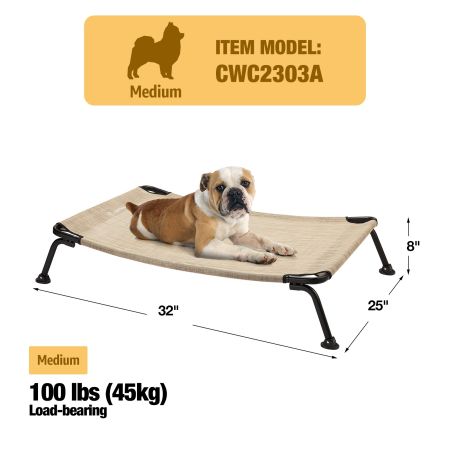 Veehoo Curved Elevated Dog Bed Gray Elevated Beds image2 Veehoo Curved Elevated Dog Bed Gray Elevated Beds image2