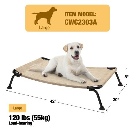 Veehoo Curved Elevated Dog Bed Gray Elevated Beds image3 Veehoo Curved Elevated Dog Bed Gray Elevated Beds image3