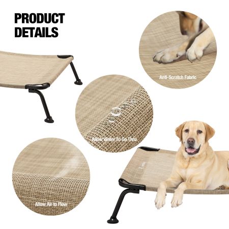 Veehoo Curved Elevated Dog Bed Gray Elevated Beds image7 Veehoo Curved Elevated Dog Bed Gray Elevated Beds image7