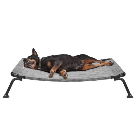 Veehoo Curved Elevated Dog Bed Silver Elevated Beds image1 Veehoo Curved Elevated Dog Bed Silver Elevated Beds image1