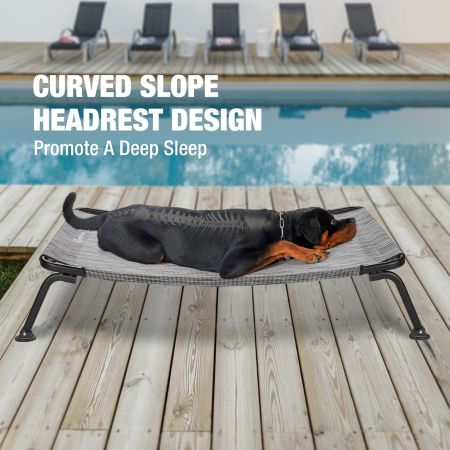 Veehoo Curved Elevated Dog Bed Silver Elevated Beds image10 Veehoo Curved Elevated Dog Bed Silver Elevated Beds image10