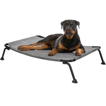 Veehoo Curved Elevated Dog Bed Silver Elevated Beds image2 Veehoo Curved Elevated Dog Bed Silver Elevated Beds image2