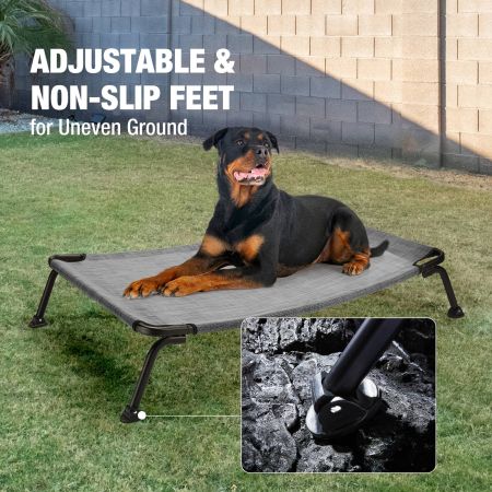 Veehoo Curved Elevated Dog Bed Silver Elevated Beds image8 Veehoo Curved Elevated Dog Bed Silver Elevated Beds image8