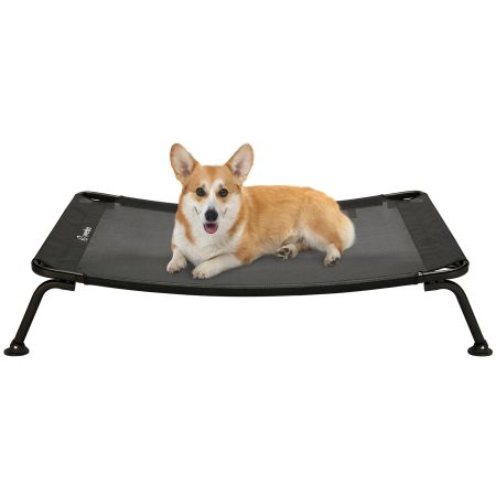 Veehoo Curved Elevated Dog Bed Black Elevated Beds image1