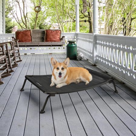 Veehoo Curved Elevated Dog Bed Black Elevated Beds image11