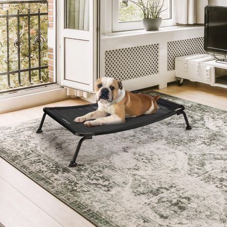 Veehoo Curved Elevated Dog Bed Black Elevated Beds image13