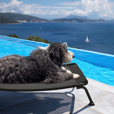 Veehoo Curved Elevated Dog Bed Black Elevated Beds image14