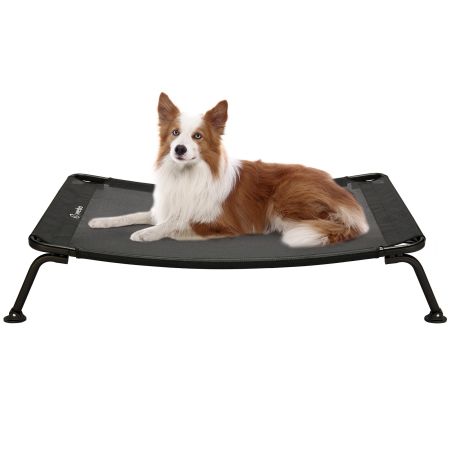 Veehoo Curved Elevated Dog Bed Black Elevated Beds image2