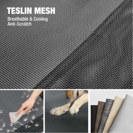 Veehoo Curved Elevated Dog Bed Black Elevated Beds image7