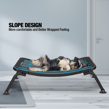 Veehoo Curved Elevated Dog Bed Black Elevated Beds image9