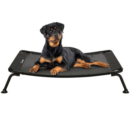 Veehoo Curved Elevated Dog Bed Black Elevated Beds image1 Veehoo Curved Elevated Dog Bed Black Elevated Beds image1