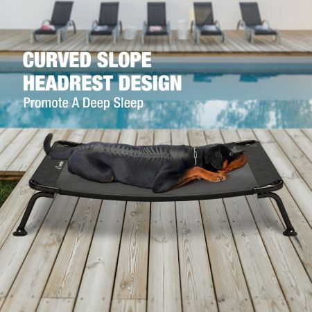 Veehoo Curved Elevated Dog Bed Black Elevated Beds image10 Veehoo Curved Elevated Dog Bed Black Elevated Beds image10