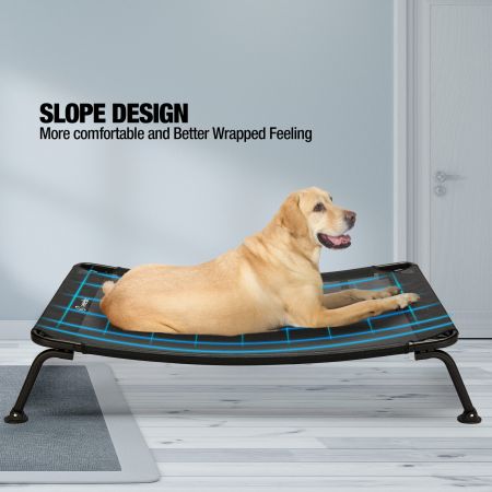 Veehoo Curved Elevated Dog Bed Black Elevated Beds image9 Veehoo Curved Elevated Dog Bed Black Elevated Beds image9
