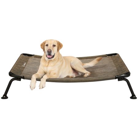 Veehoo Curved Elevated Dog Bed Brown Elevated Beds image1