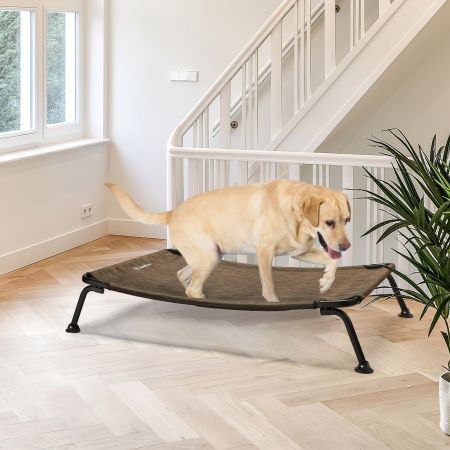 Veehoo Curved Elevated Dog Bed Brown Elevated Beds image11