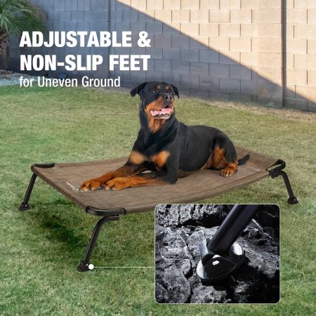 Veehoo Curved Elevated Dog Bed Brown Elevated Beds image8