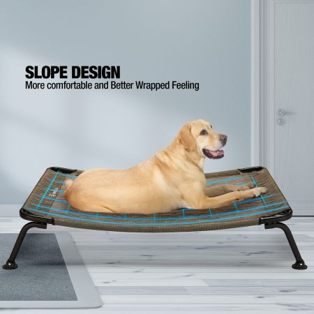 Veehoo Curved Elevated Dog Bed Brown Elevated Beds image9