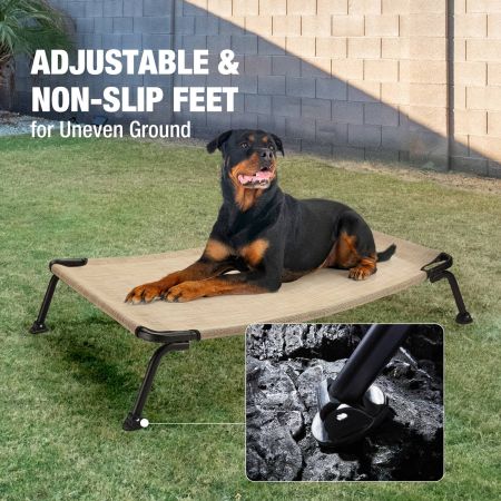 Veehoo Curved Elevated Dog Bed Beige Elevated Beds image7 Veehoo Curved Elevated Dog Bed Beige Elevated Beds image7