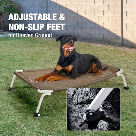 Veehoo Cooling Curved Elevated Dog Bed Black Sales image10