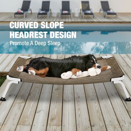 Veehoo Cooling Curved Elevated Dog Bed Black Sales image12