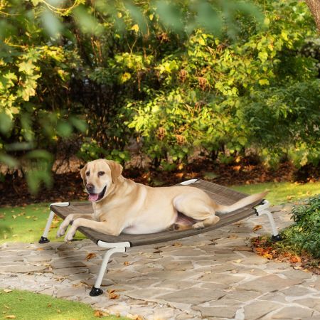 Veehoo Cooling Curved Elevated Dog Bed Black Sales image2