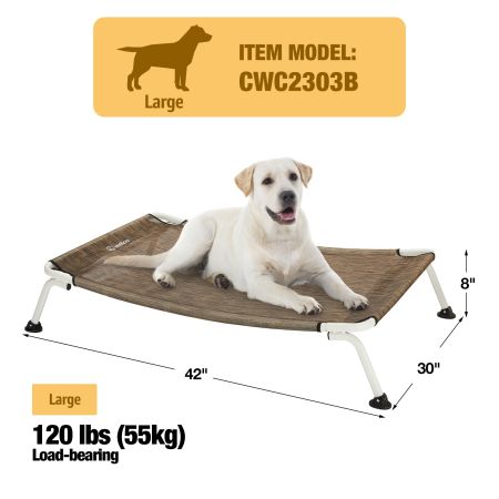 Veehoo Cooling Curved Elevated Dog Bed Black Sales image4