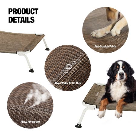 Veehoo Cooling Curved Elevated Dog Bed Black Sales image7