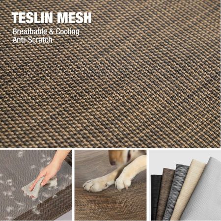 Veehoo Cooling Curved Elevated Dog Bed Black Sales image9