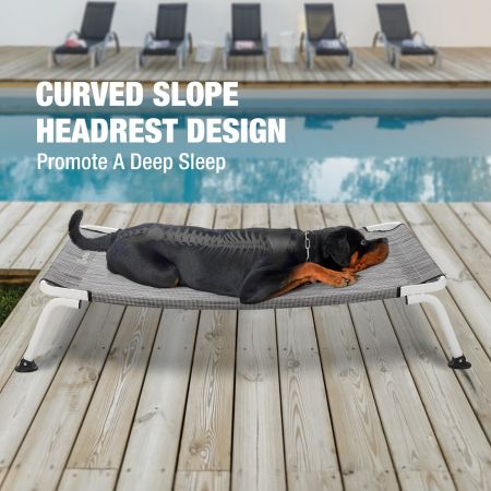 Veehoo Cooling Curved Elevated Dog Bed Silver Sales image10 Veehoo Cooling Curved Elevated Dog Bed Silver Sales image10