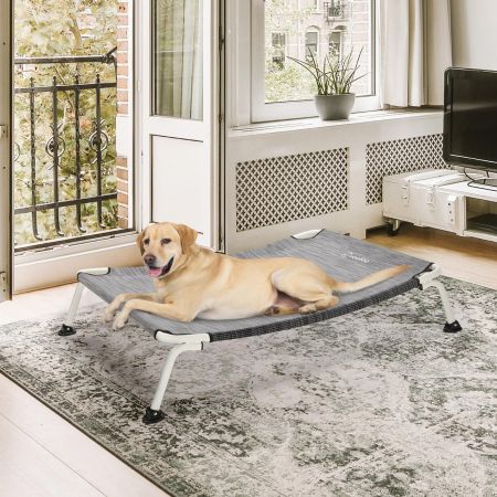 Veehoo Cooling Curved Elevated Dog Bed Silver Sales image14 Veehoo Cooling Curved Elevated Dog Bed Silver Sales image14