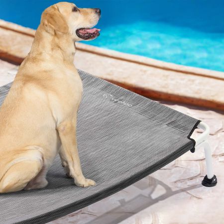 Veehoo Cooling Curved Elevated Dog Bed Silver Sales image15 Veehoo Cooling Curved Elevated Dog Bed Silver Sales image15