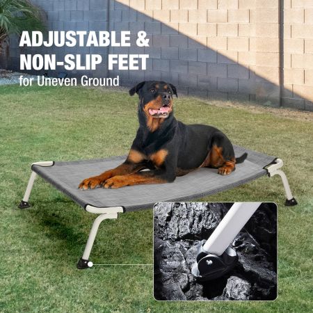 Veehoo Cooling Curved Elevated Dog Bed Silver Sales image8 Veehoo Cooling Curved Elevated Dog Bed Silver Sales image8