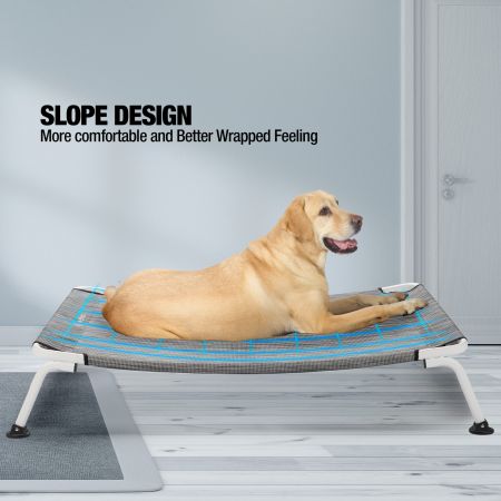 Veehoo Cooling Curved Elevated Dog Bed Silver Sales image9 Veehoo Cooling Curved Elevated Dog Bed Silver Sales image9