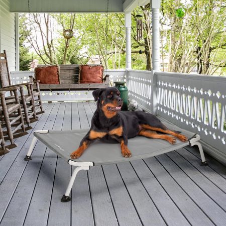 Veehoo Cooling Curved Elevated Dog Bed Gray Sales image13 Veehoo Cooling Curved Elevated Dog Bed Gray Sales image13